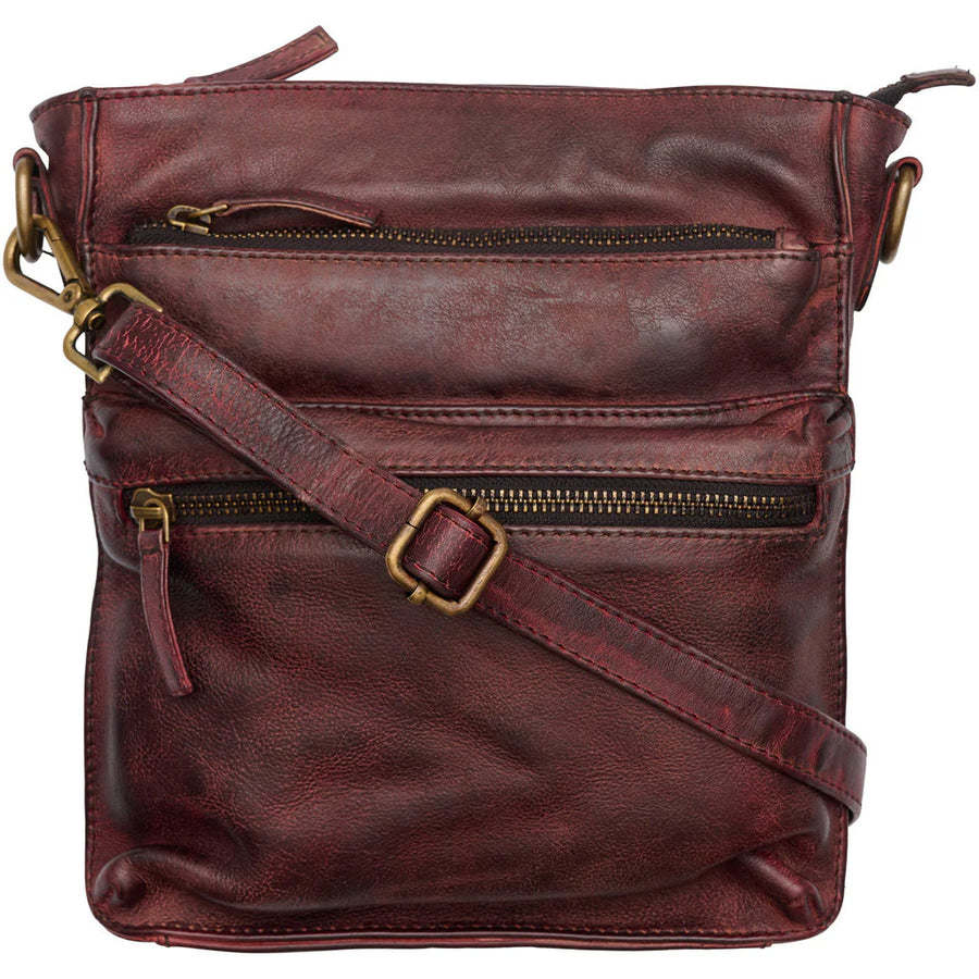 Orchid Cross Body Bag - Antique Brown w. Brass acc