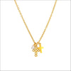 muun studios Cross zircon Necklace 18K Gold Plated