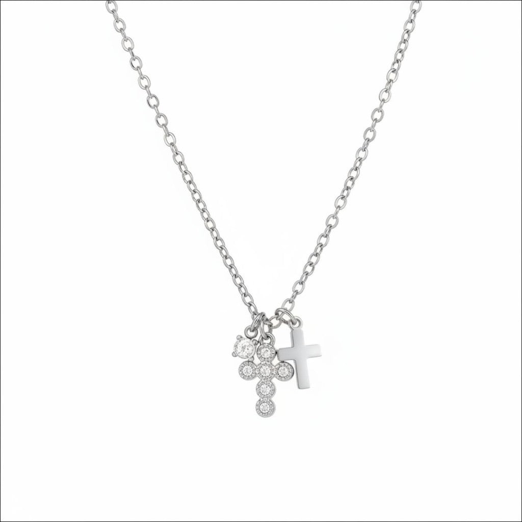 muun studios Elvira Cross Necklace – Stainless Steel Necklace Stainless Steel