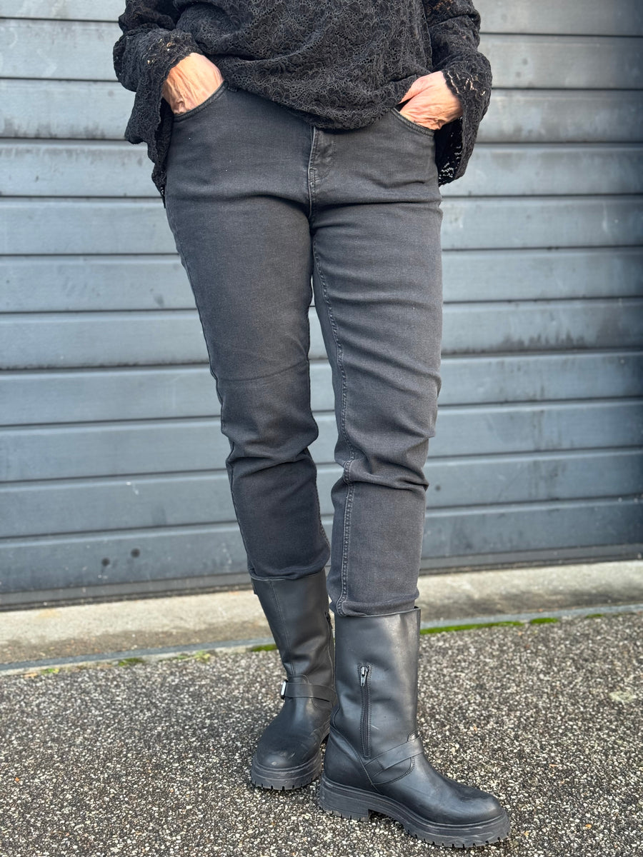 Isay Monza Straight Jeans - Black Denim Wash
