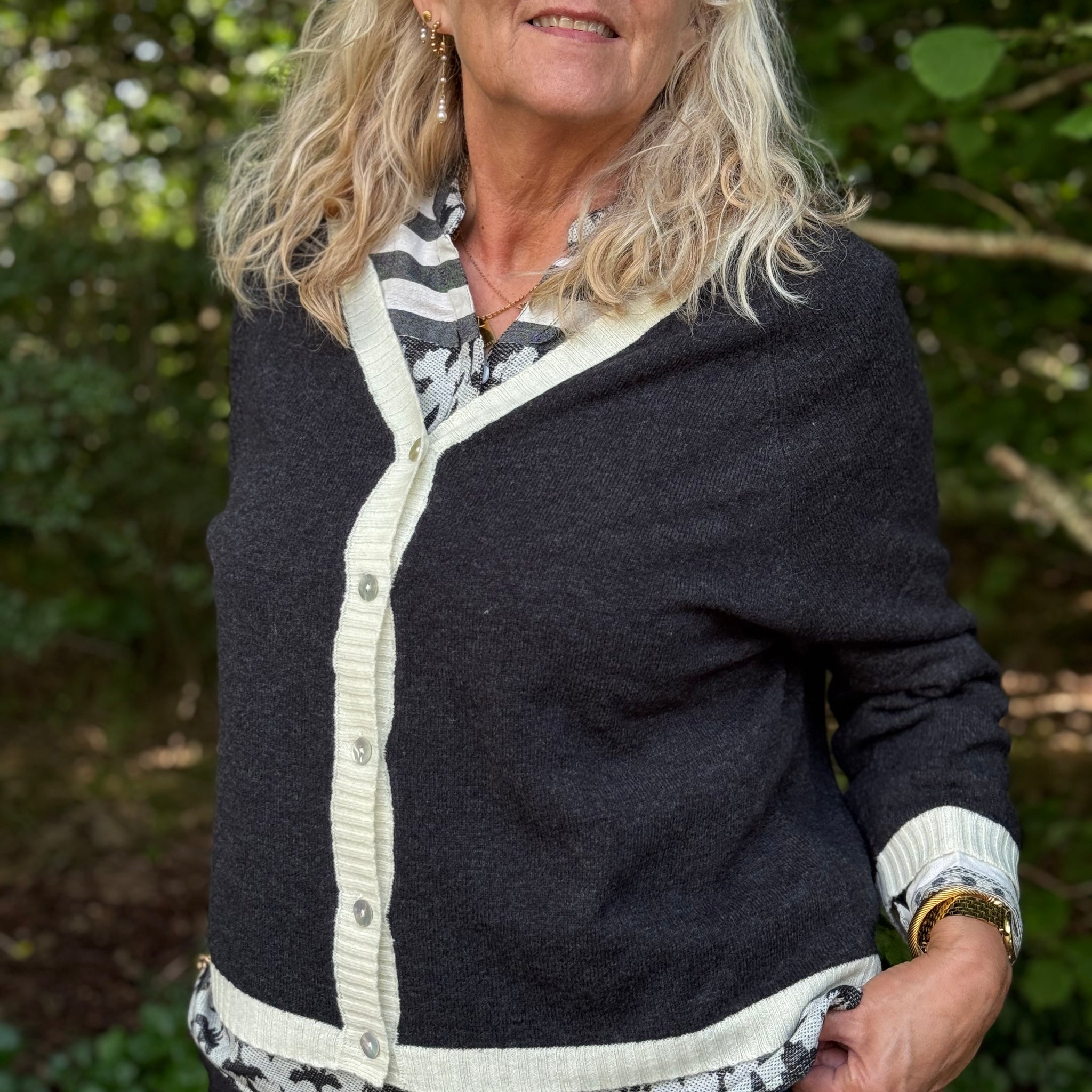 Costa Mani Kash Cardigan - Dark Grey