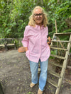 Culture Mimi Shirt - Pink/Red Stripe