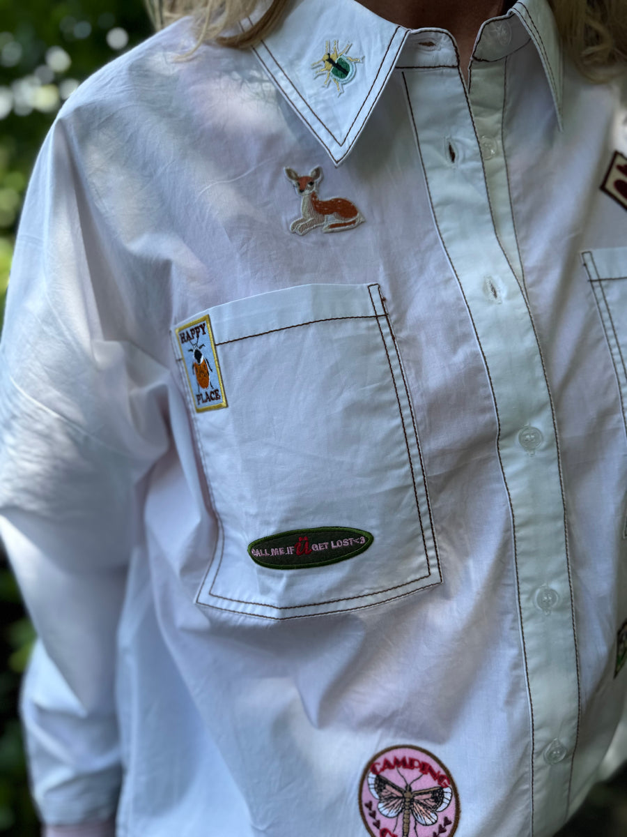 Nümph Badge Shirt - Bright White