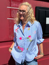 Costa Mani Mia Shirt - Stripe/Palm