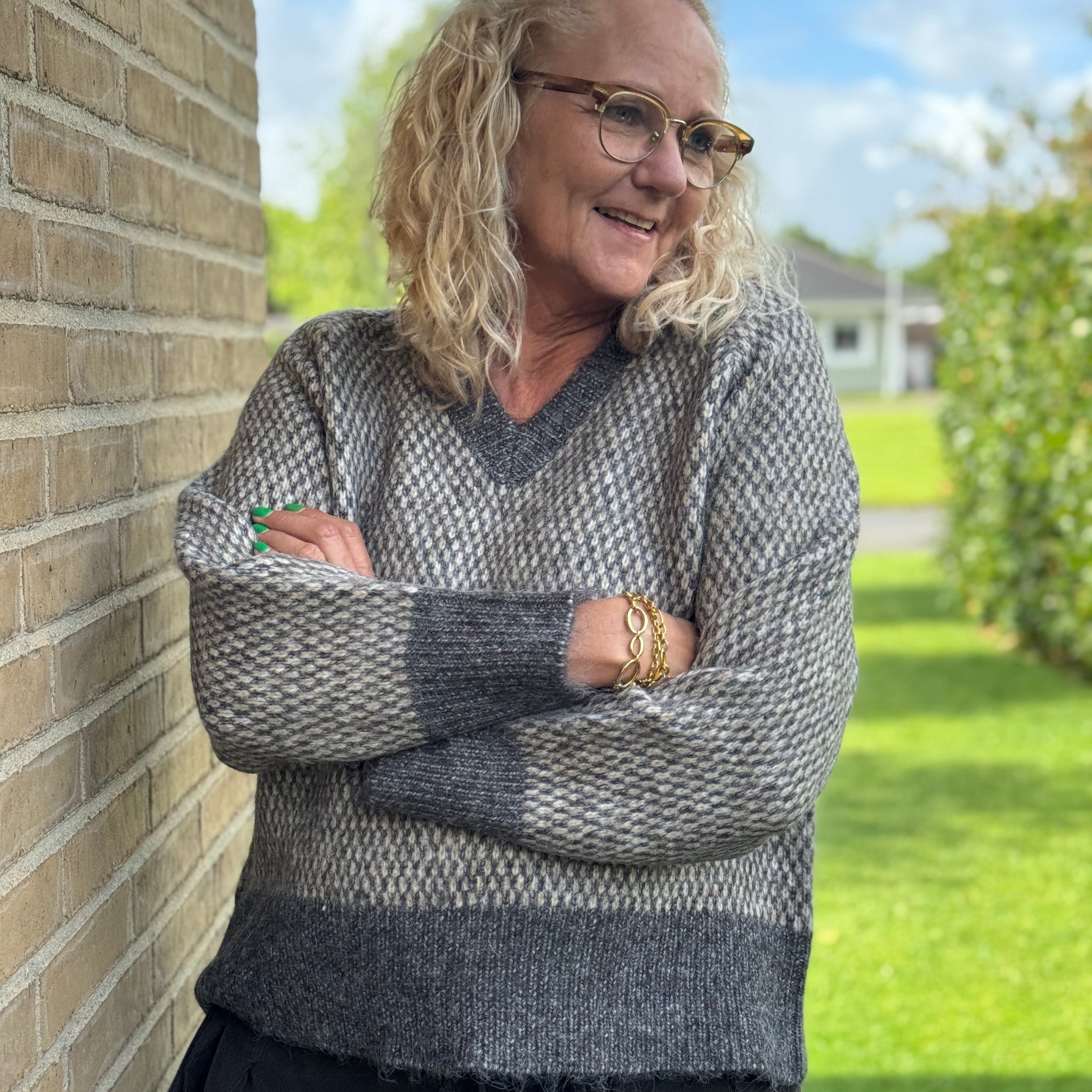 Kaffe Melinda Pullover - Dark Grey M/ Feather Gray