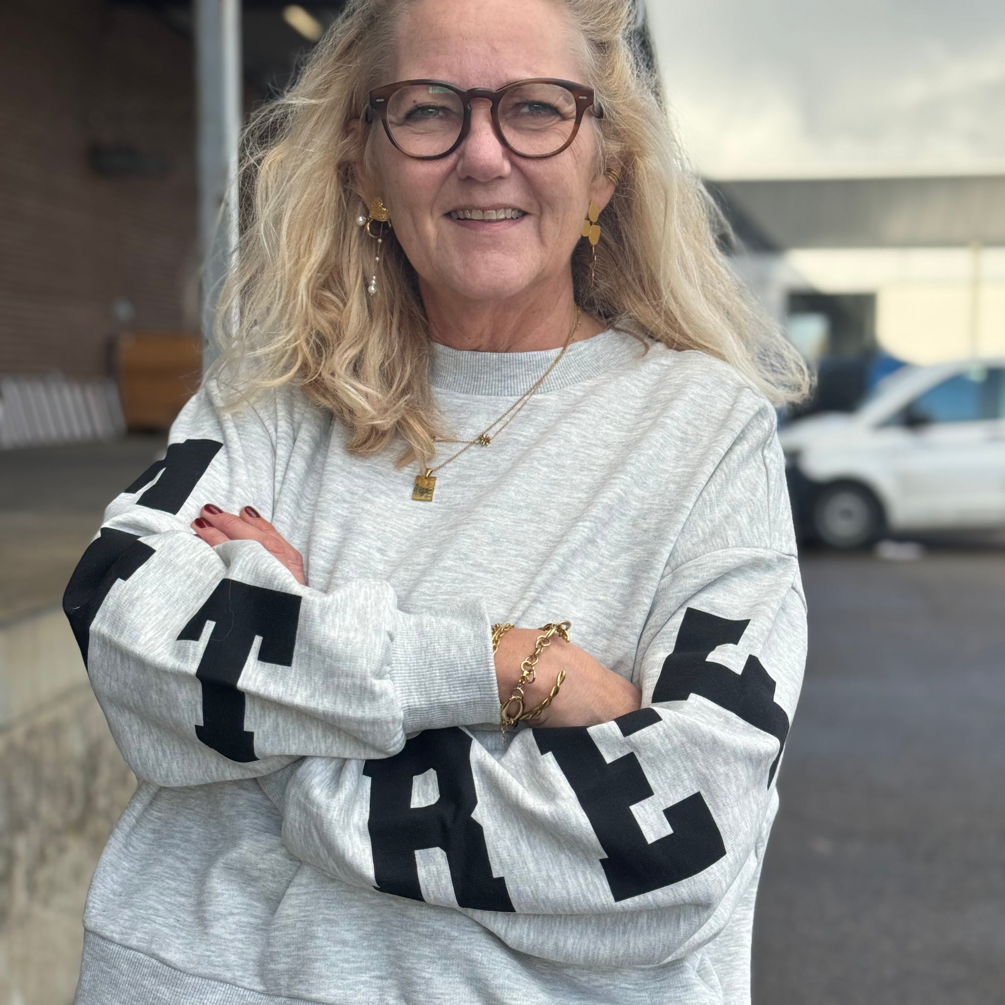 Kaffe Lise Sweatshirt - Grey Melange