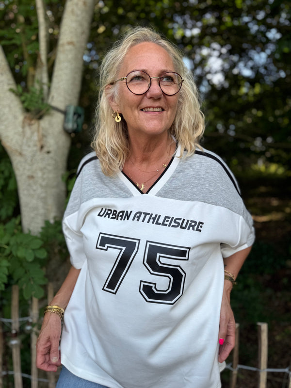 Kaffe Ashley T-shirt - Chalk/White Grey