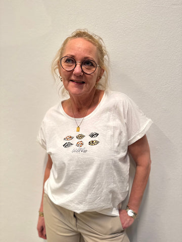 Cream Lumilla T-shirt - Animal Lips