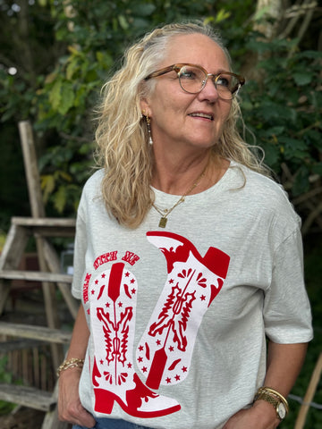 Nümph Western T-shirt - Creme Melange
