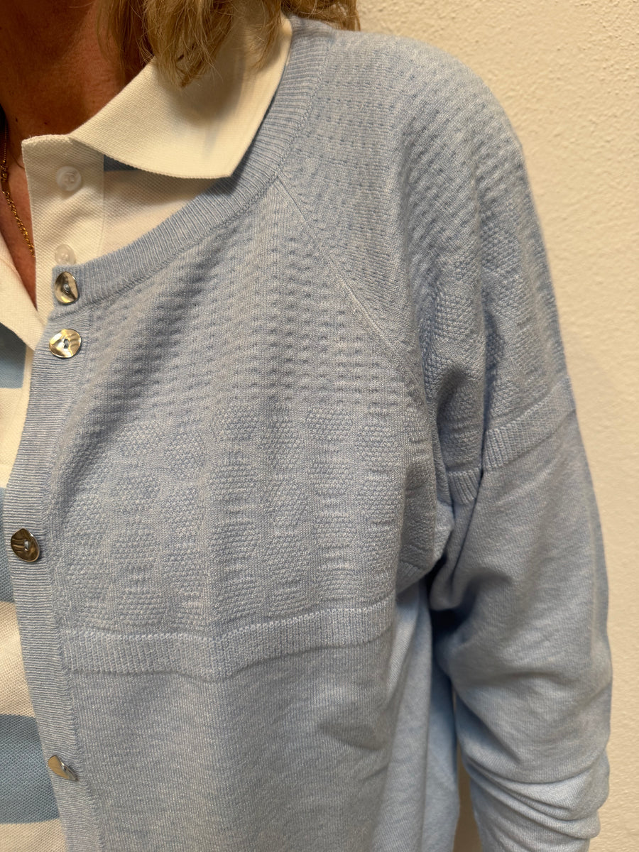Cream Dela Cardigan - Cashmere Blue Melange