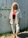 Cream Linee Pant - Perfectly Pale