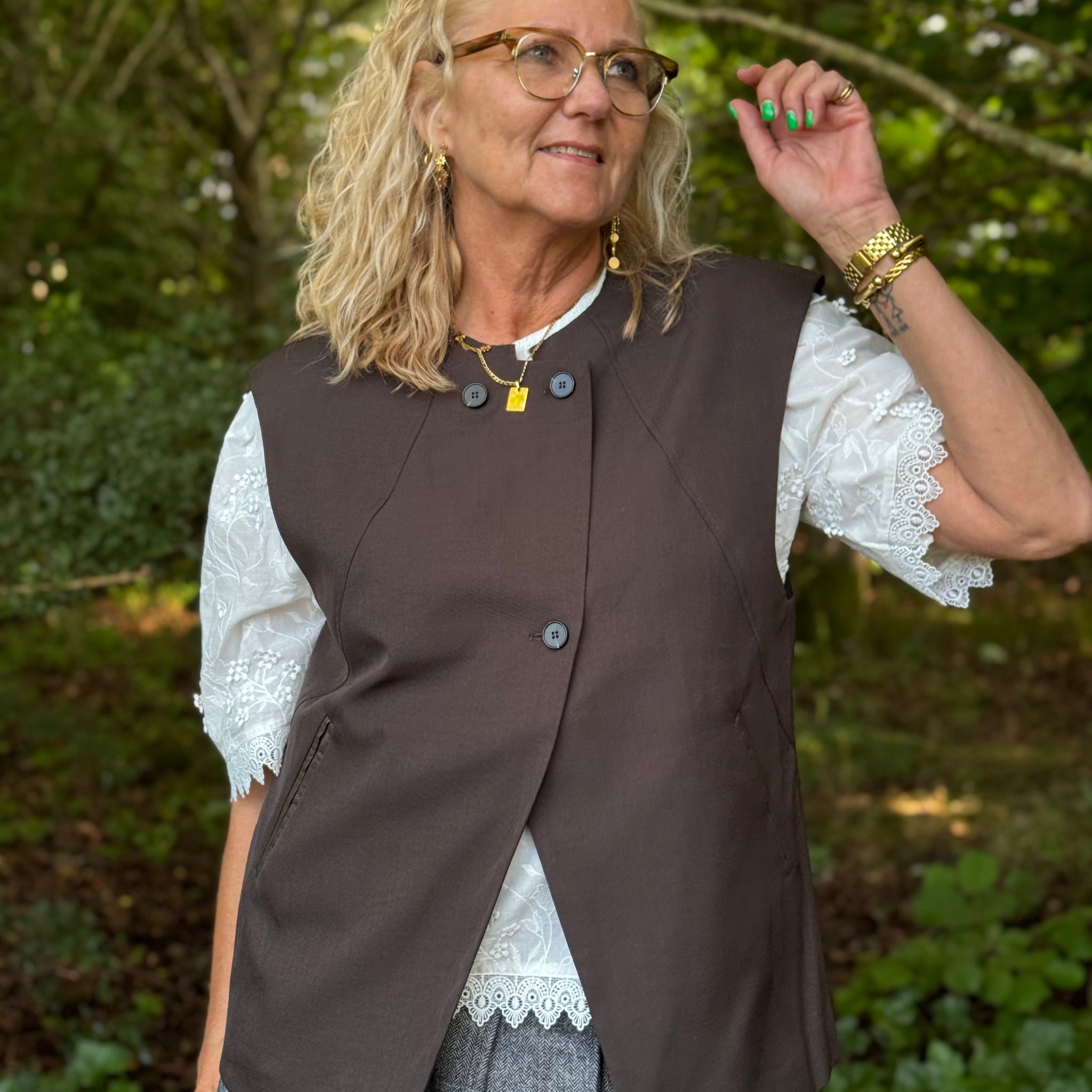 Nü Denmark Amalie Vest - Brown