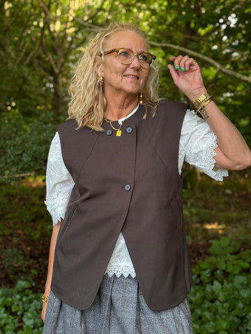 Nü Denmark Amalie Vest - Brown