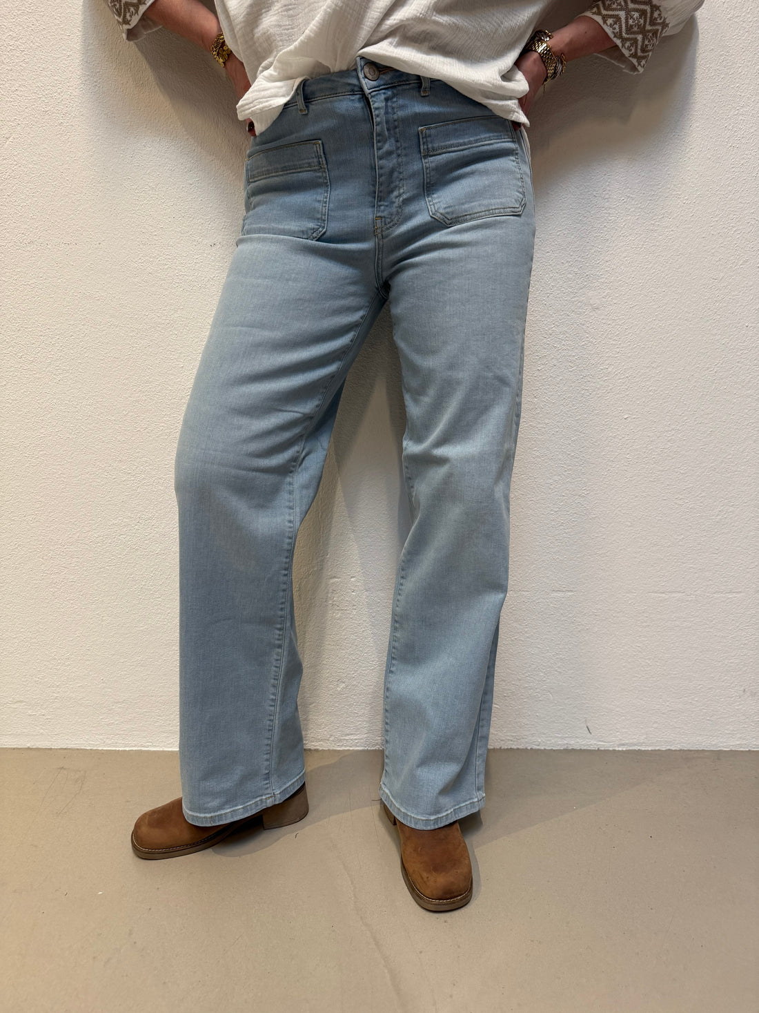 Isay Bologna Wide Jeans - Light Denim