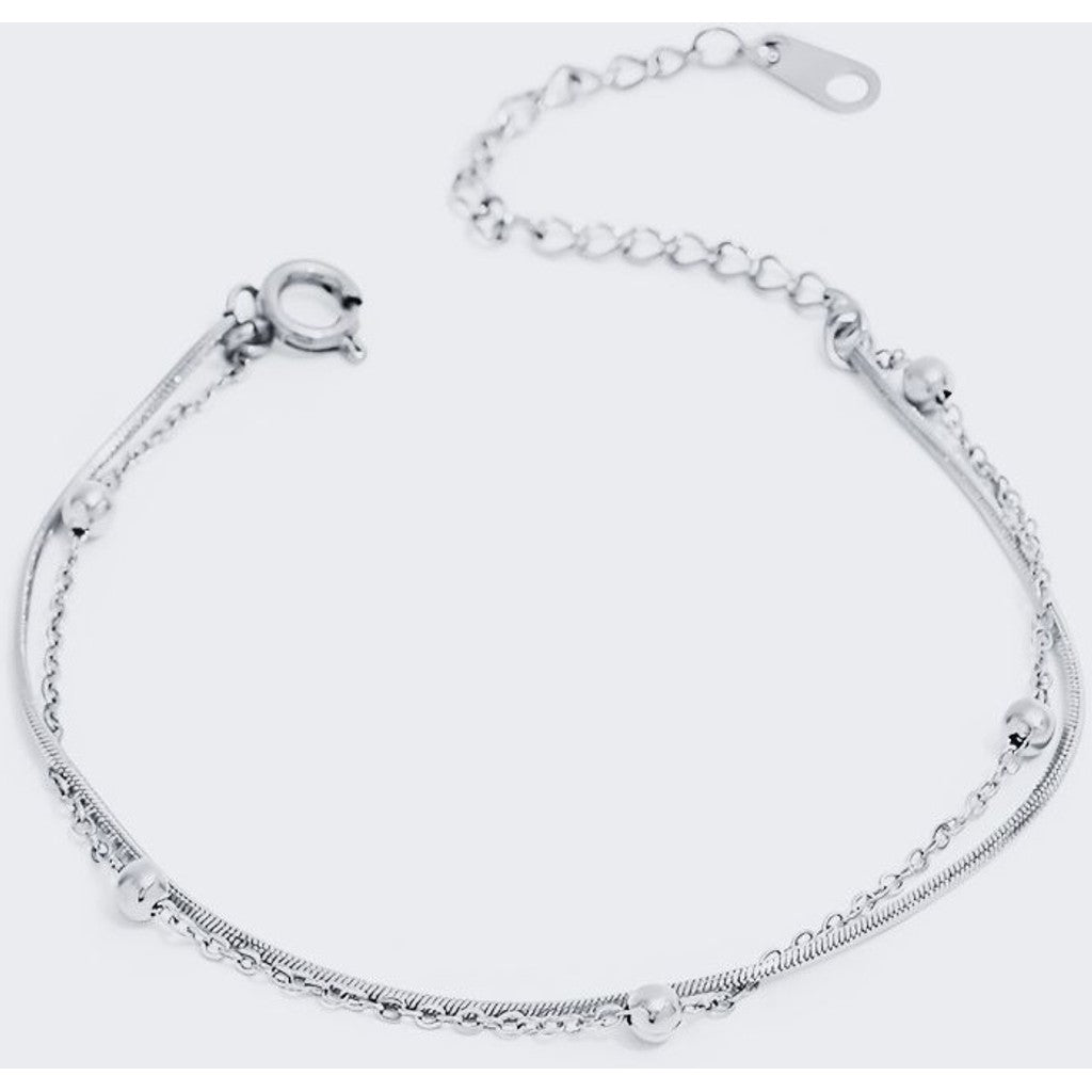 Snake Dot Armbånd - Stainless Steel