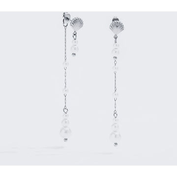 Musling Perle Ørestikkere - Stainless Steel