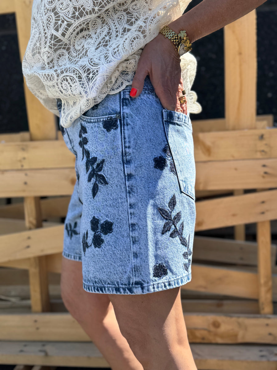 Kaffe Babena Denim Short - Blue Denim