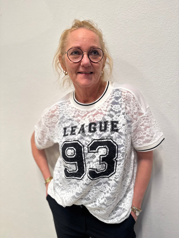 Kaffe Belle Lace T-shirt - Chalk