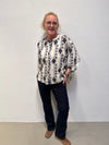 Costa Mani Crocus Shirt - Dark Blue Pattern