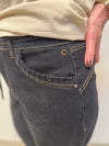 Cream Caysa Ankl Barrel Jeans - Black Washed Denim