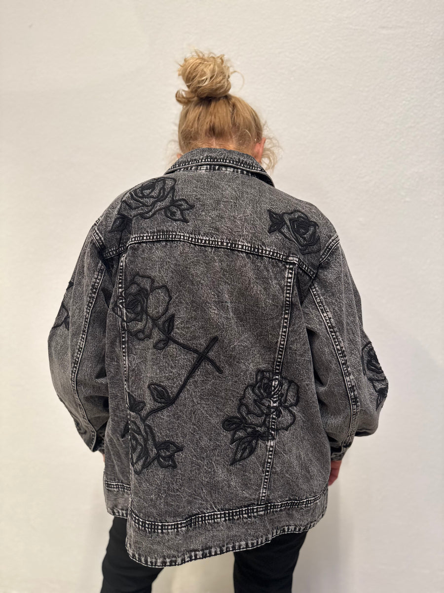 Kaffe Ross Denim Jacket - Dark Grey Washed