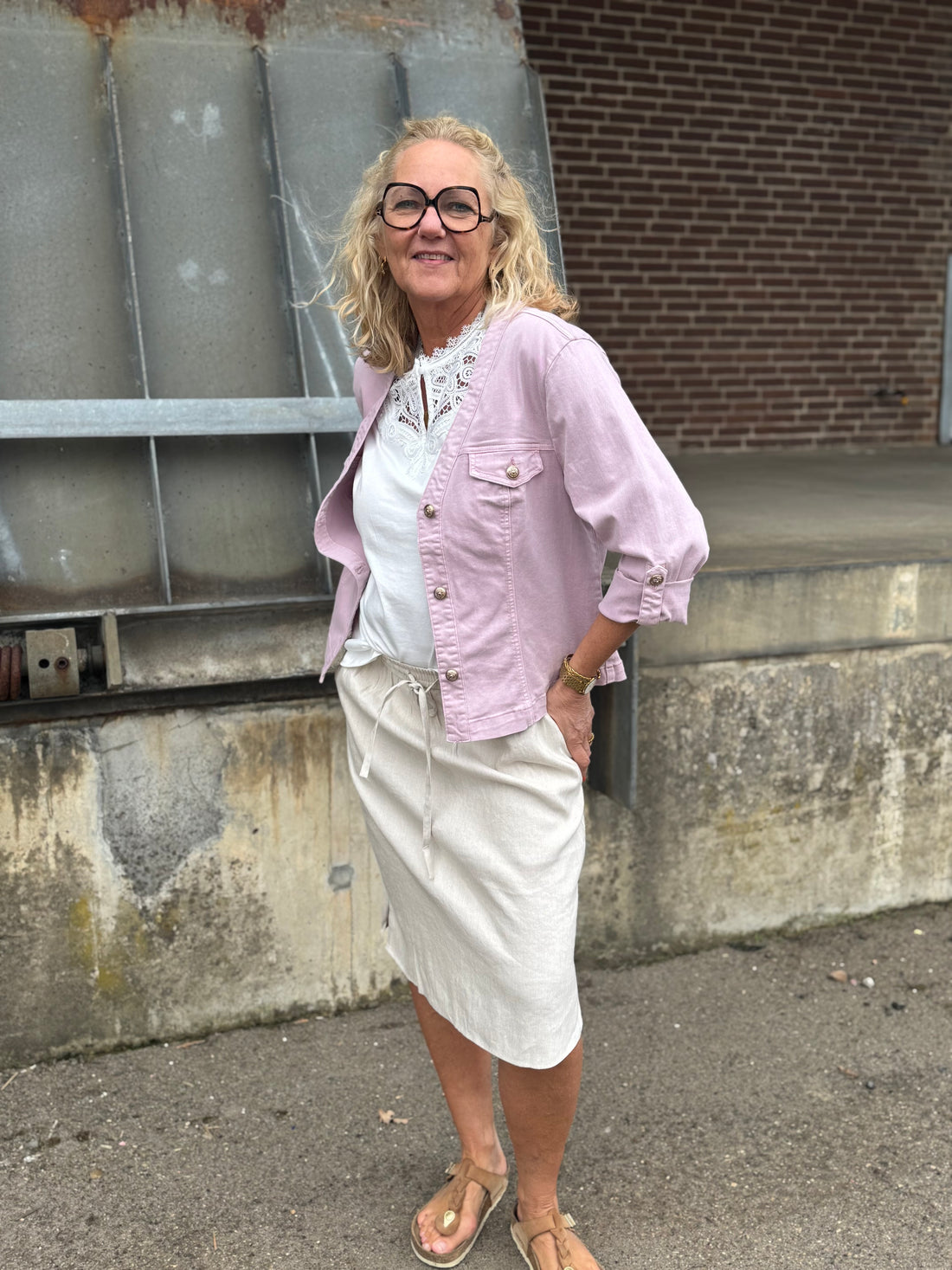 Cream June Skirt - Perfectly Pale Melange