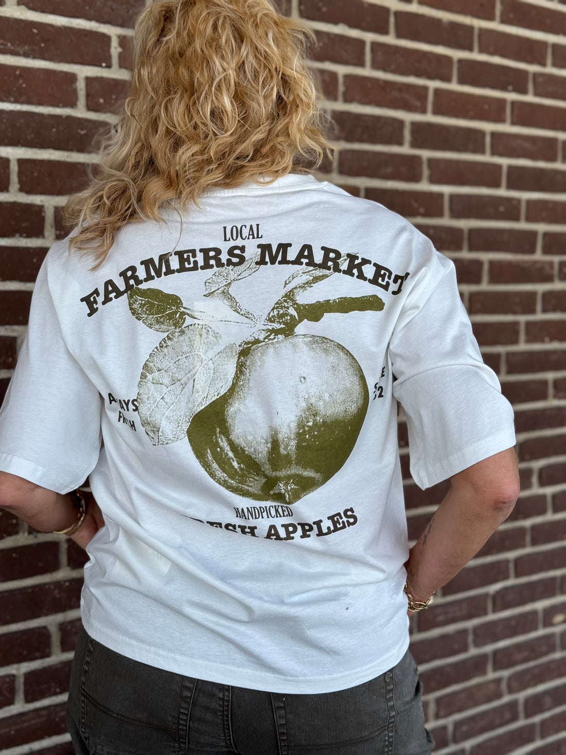 Cream Sirin OZ T-shirt - Green Moss Apple