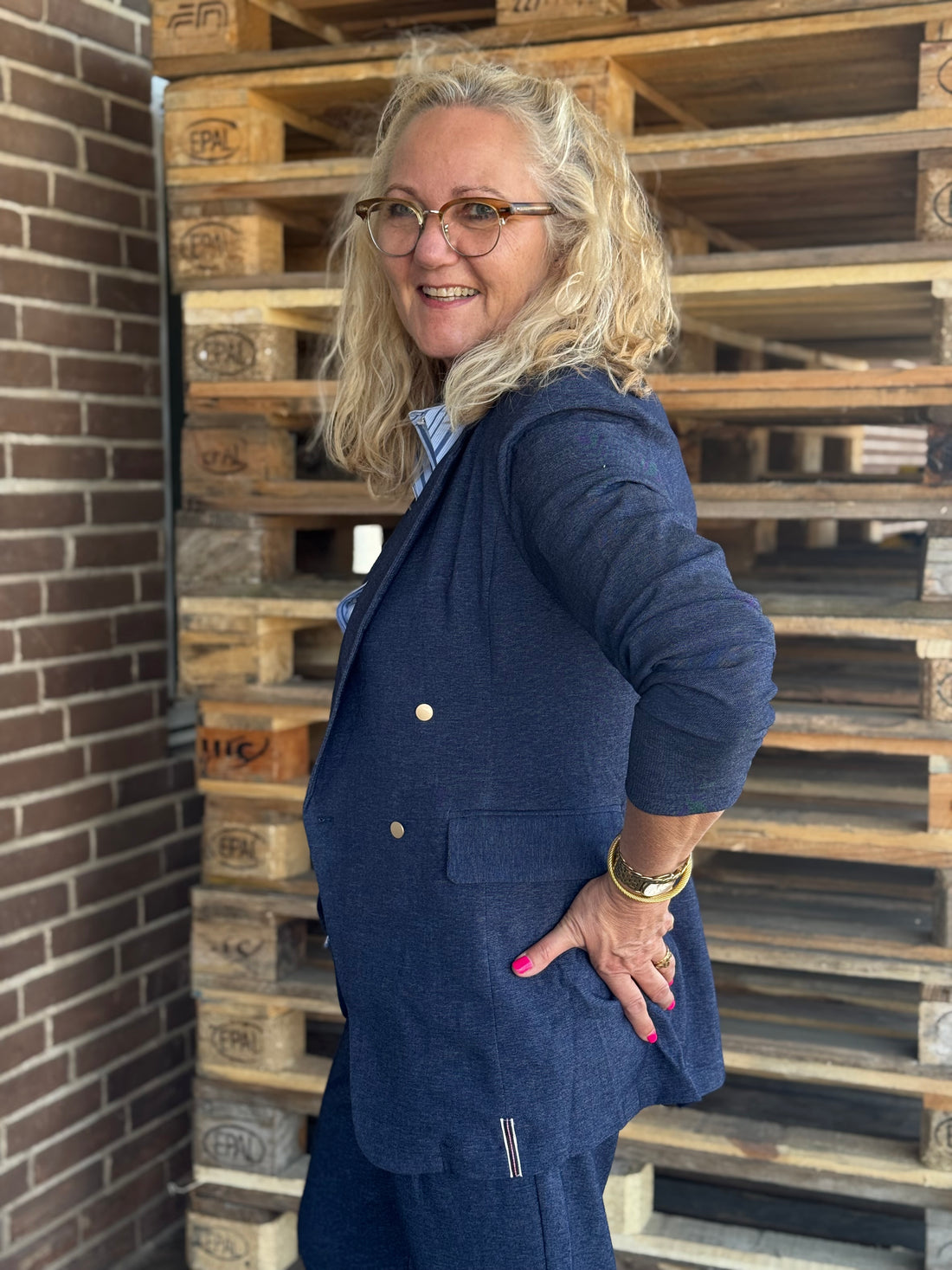 Costa Mani Hardy Blazer - Blue Denim