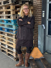 Kaffe Rachel Suede Shirt - Black Coffee