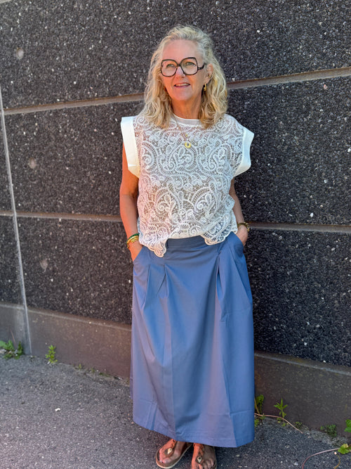 Costa Mani Brick Skirt - Sea Blue