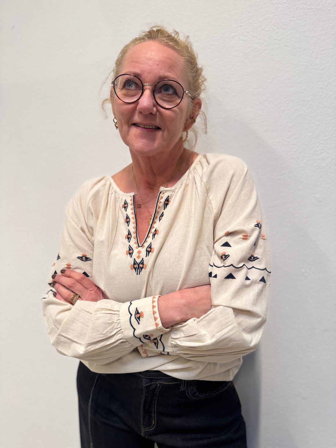 Cream Agate Blouse - Oatmeal