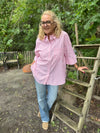 Culture Mimi Shirt - Pink/Red Stripe