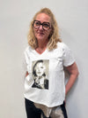 Costa Mani Face V Tee - White/Black