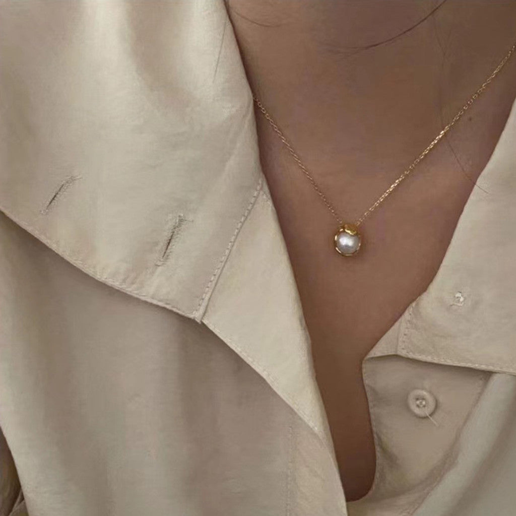 muun studios Emmie Pearl Necklace – 18K Gold Plated Necklace 18K Gold Plated