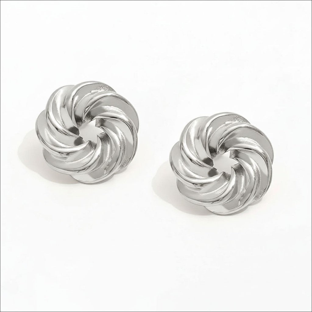 muun studios Emmy Swirl Earrings - Stainless Steel Earring Stainless Steel