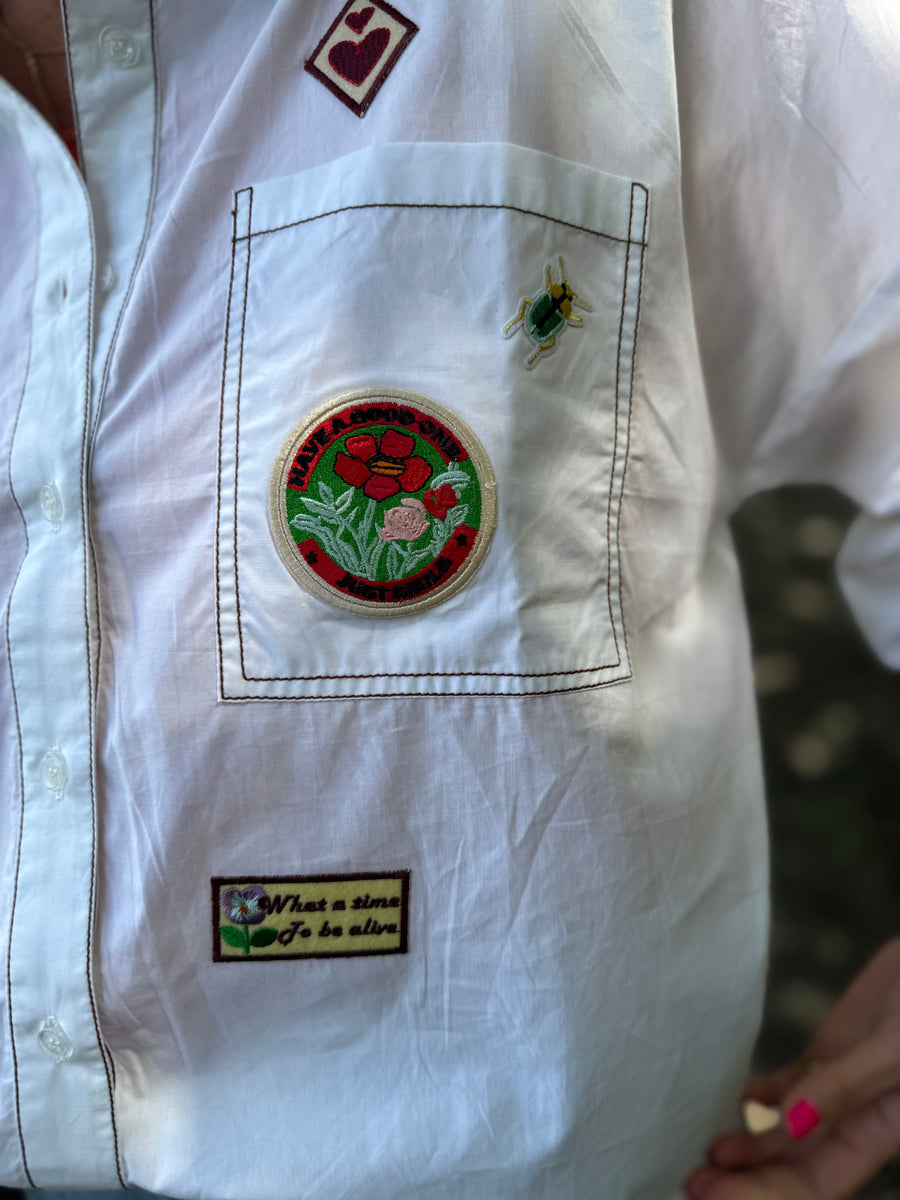 Nümph Badge Shirt - Bright White