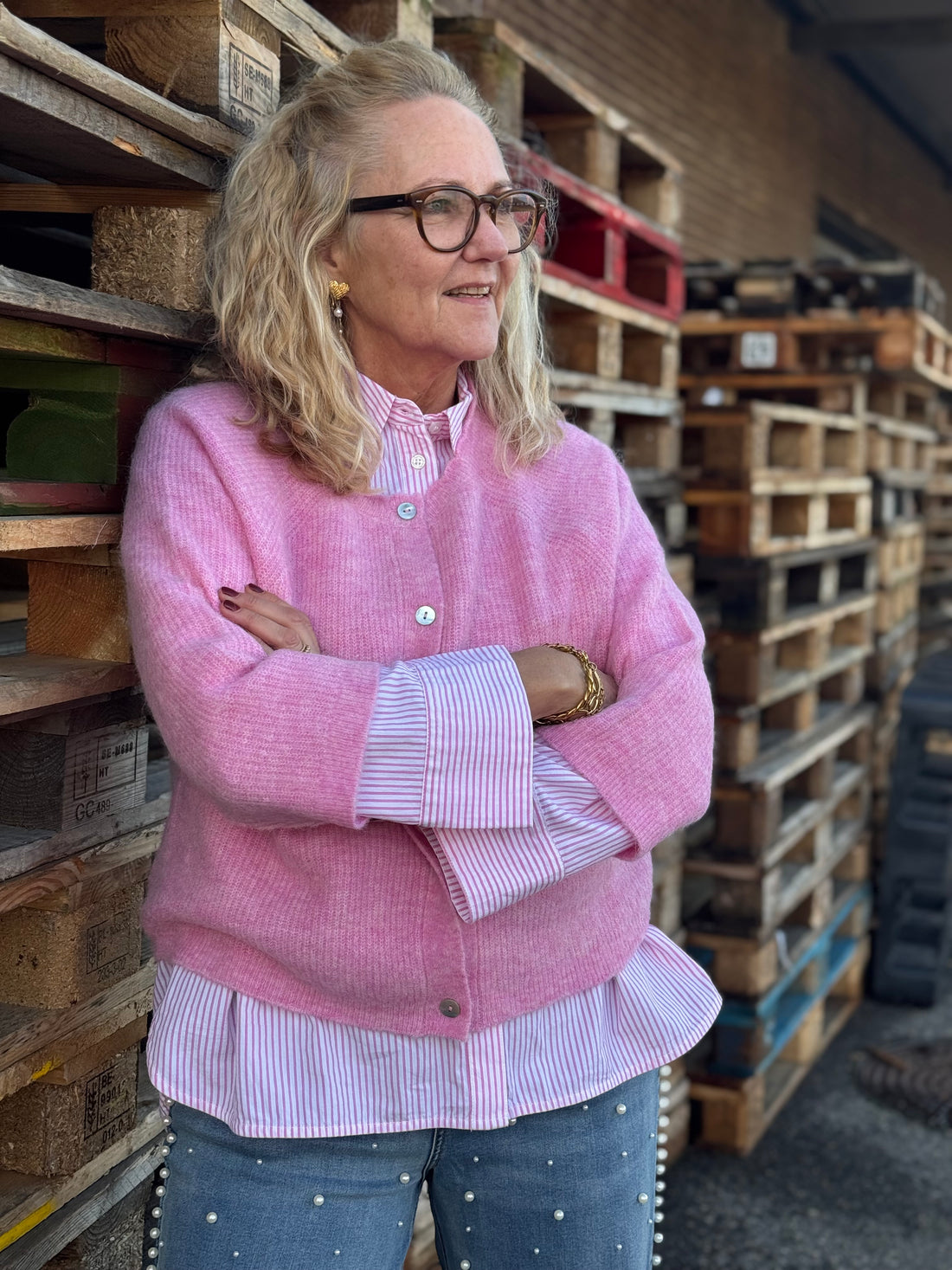 Nümph Riette Selma Rib Cardigan - Lilac Sachet