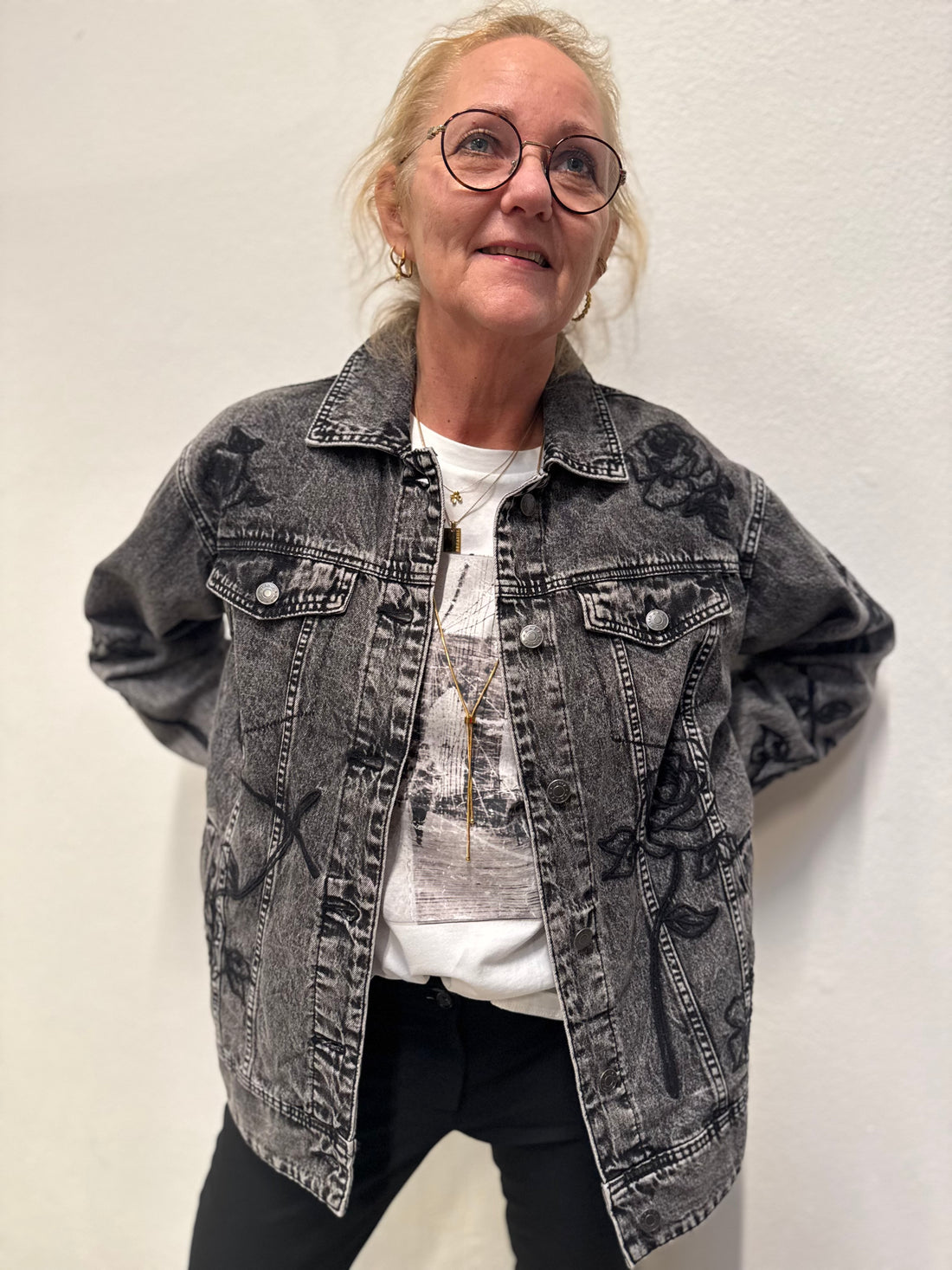 Kaffe Ross Denim Jacket - Dark Grey Washed