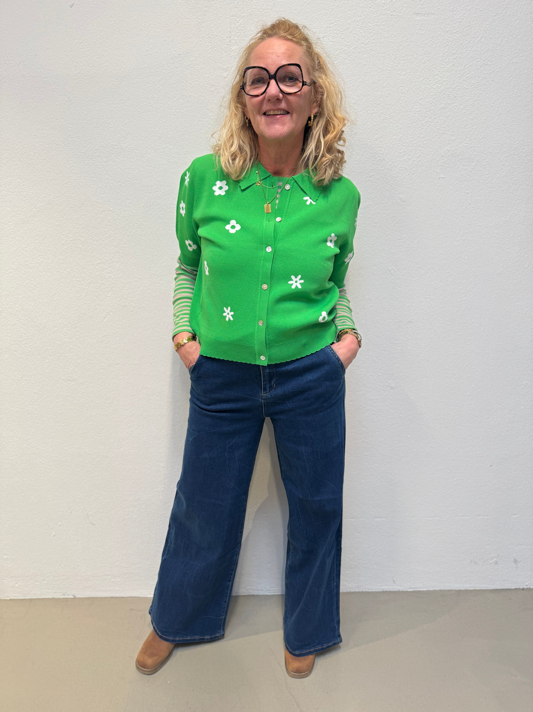 Nümph Margitta Cardigan - Vibrant Green