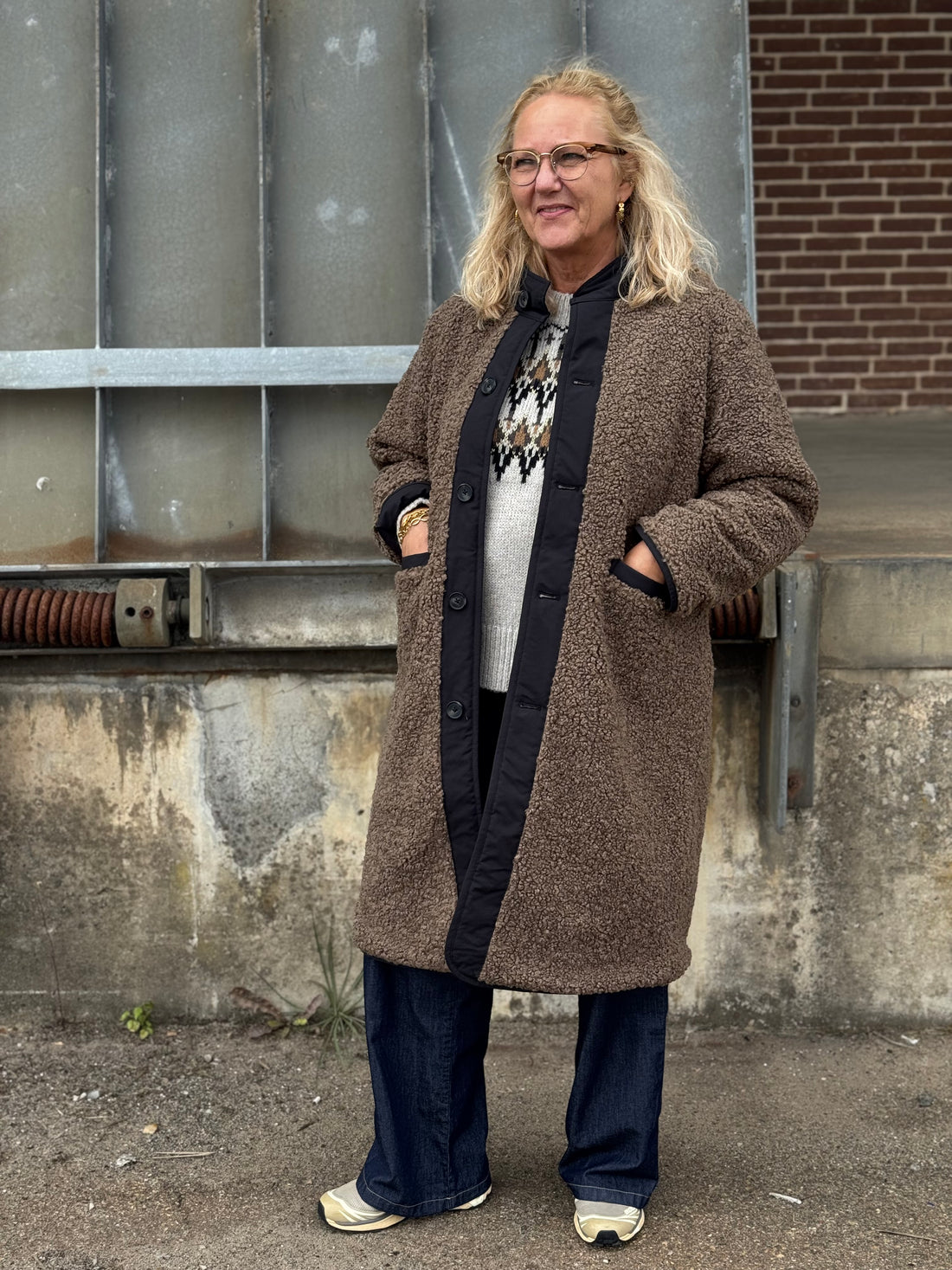 Isay Jenka Reversible Coat - Taupe