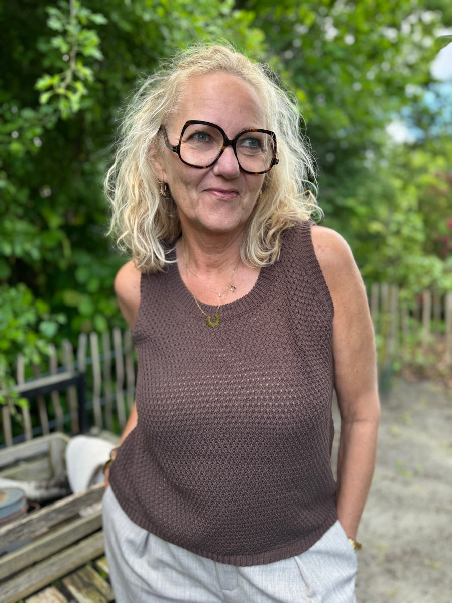Marta du château Nayla Knit Top - Caffe