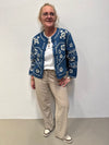Cream Tannie Jacket - Portland Blue