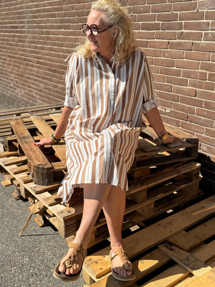 Costa Mani Towel Long Shirt - Combo Stripe
