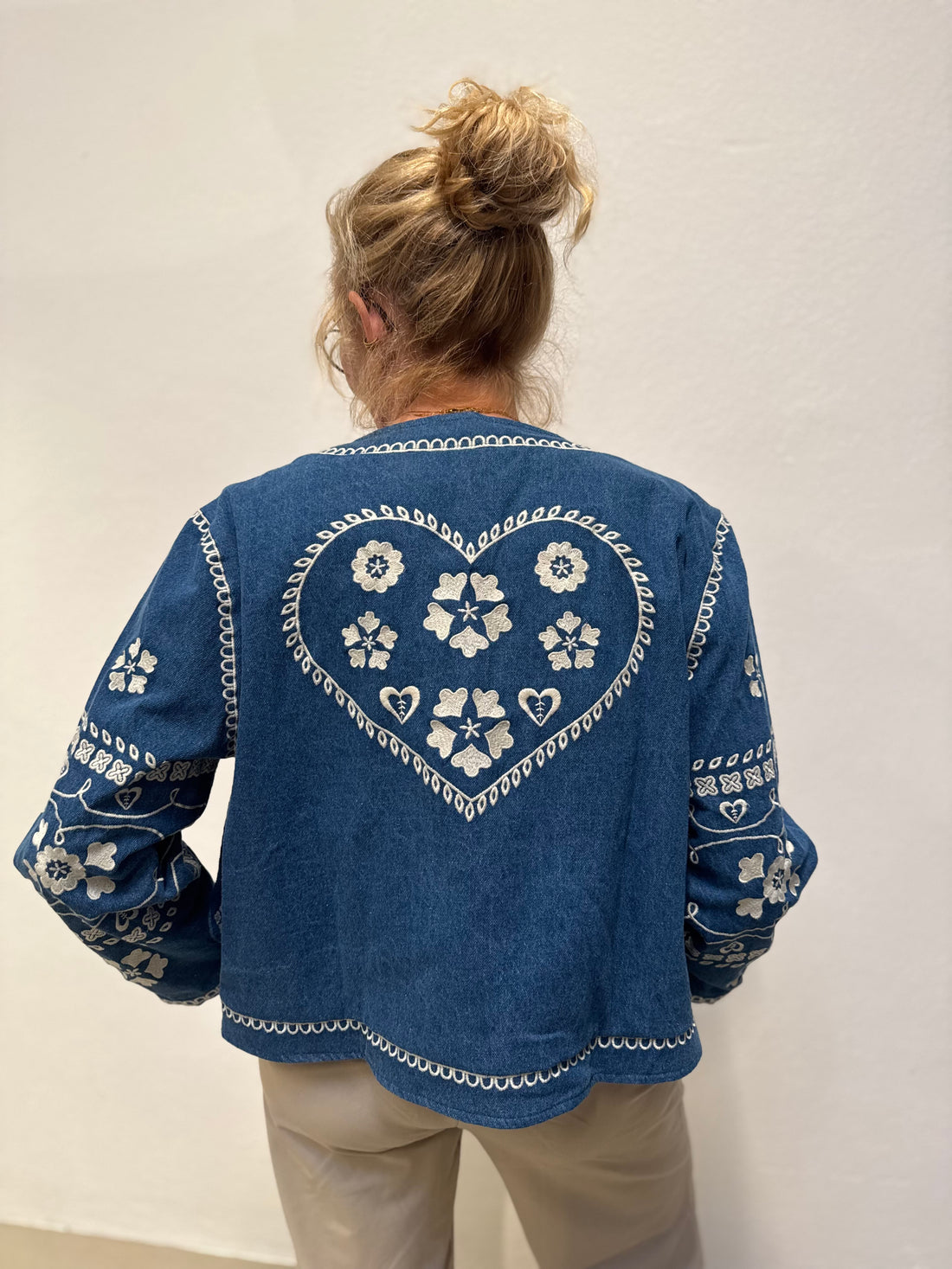 Cream Tannie Jacket - Portland Blue