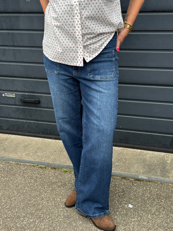 Isay Bologna Wide Jeans - Dark Denim