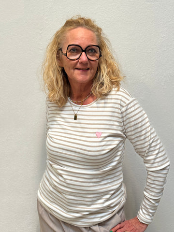 Kaffe Liddy T-shirt - Chalk/Feather Grey