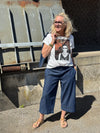 Cream Strina T-shirt - Brown Golden Hour Collage