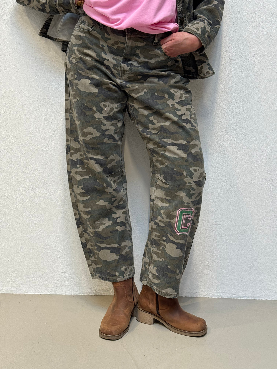 Culture Camilja Barrel Pants - Camouflage