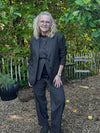 Kaffe Lenora 7/8 Pants - Dark Grey Check