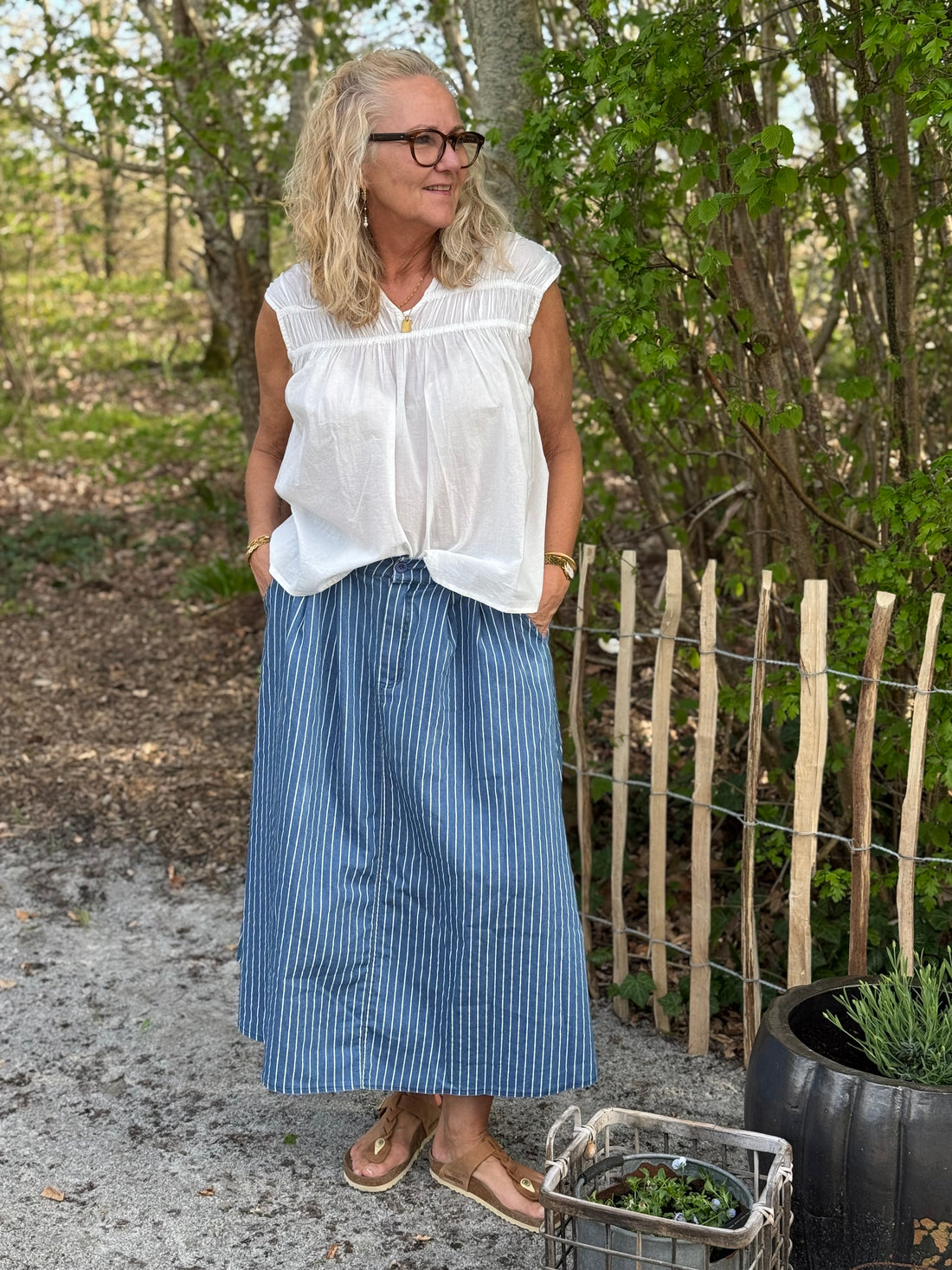 Kaffe Thua Blouse - Chalk